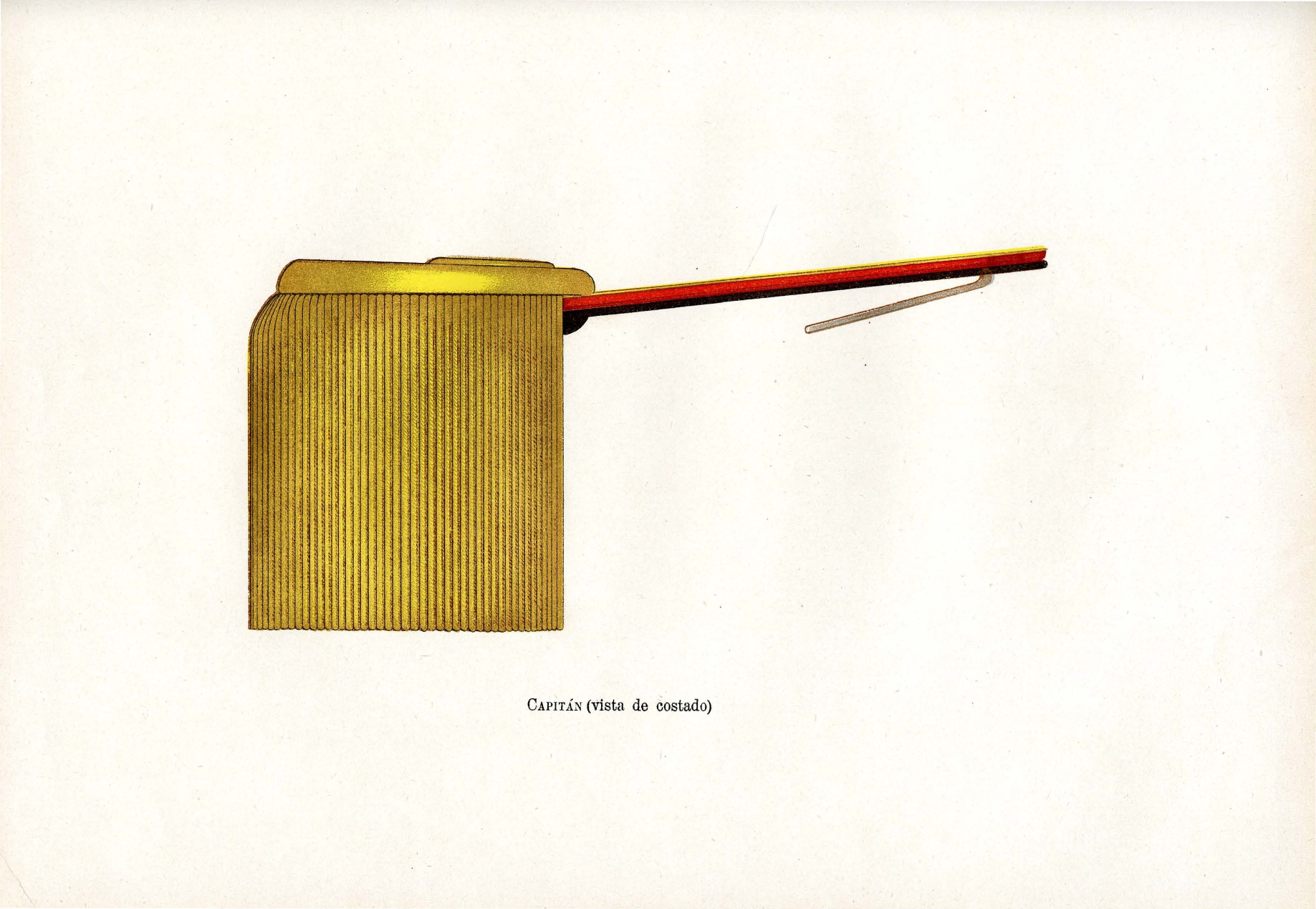 Charretera de Capitán - vista de costado