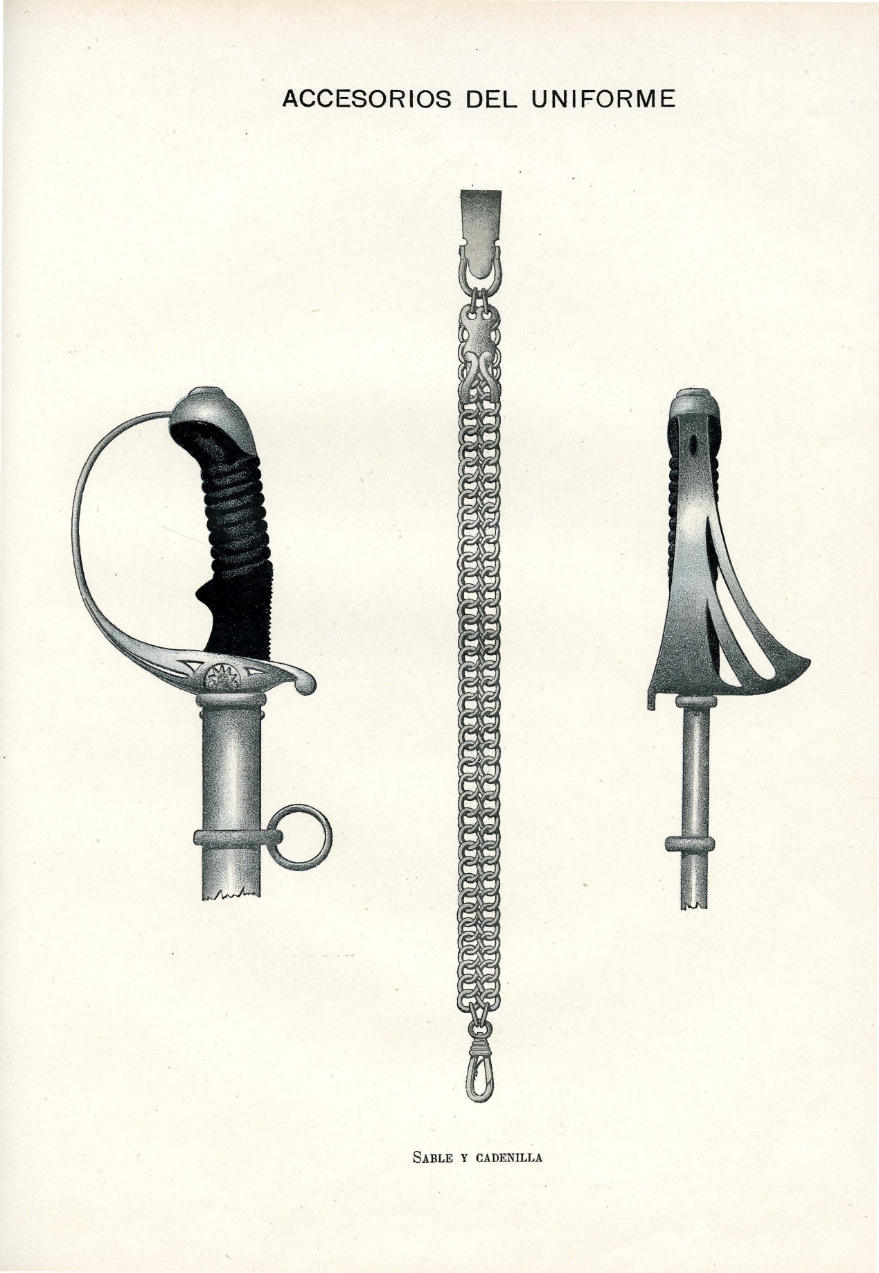 Accesorios de uniforme: sable y cadenilla