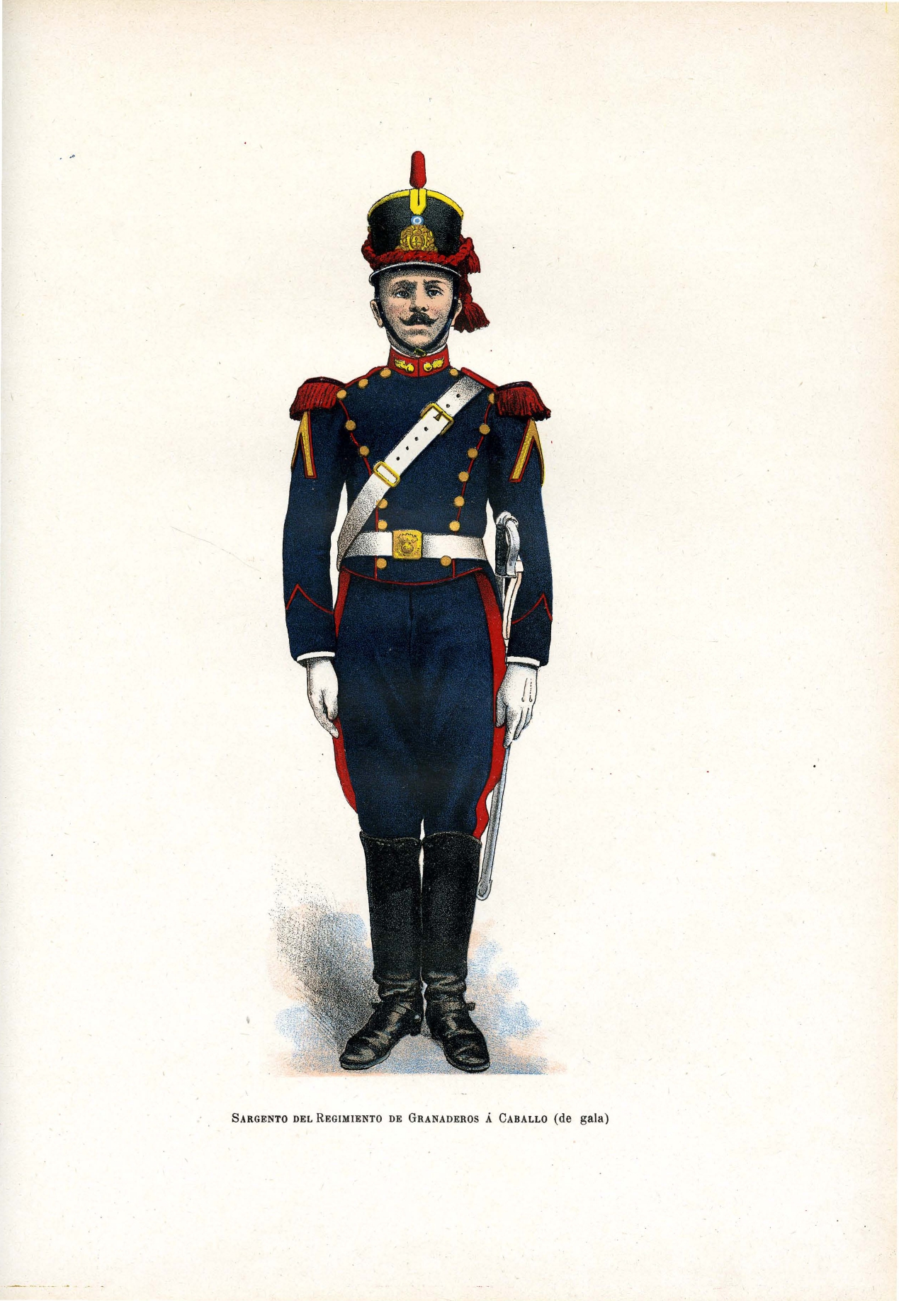 Sargento del Regimiento de Granaderos a Caballo - de gala