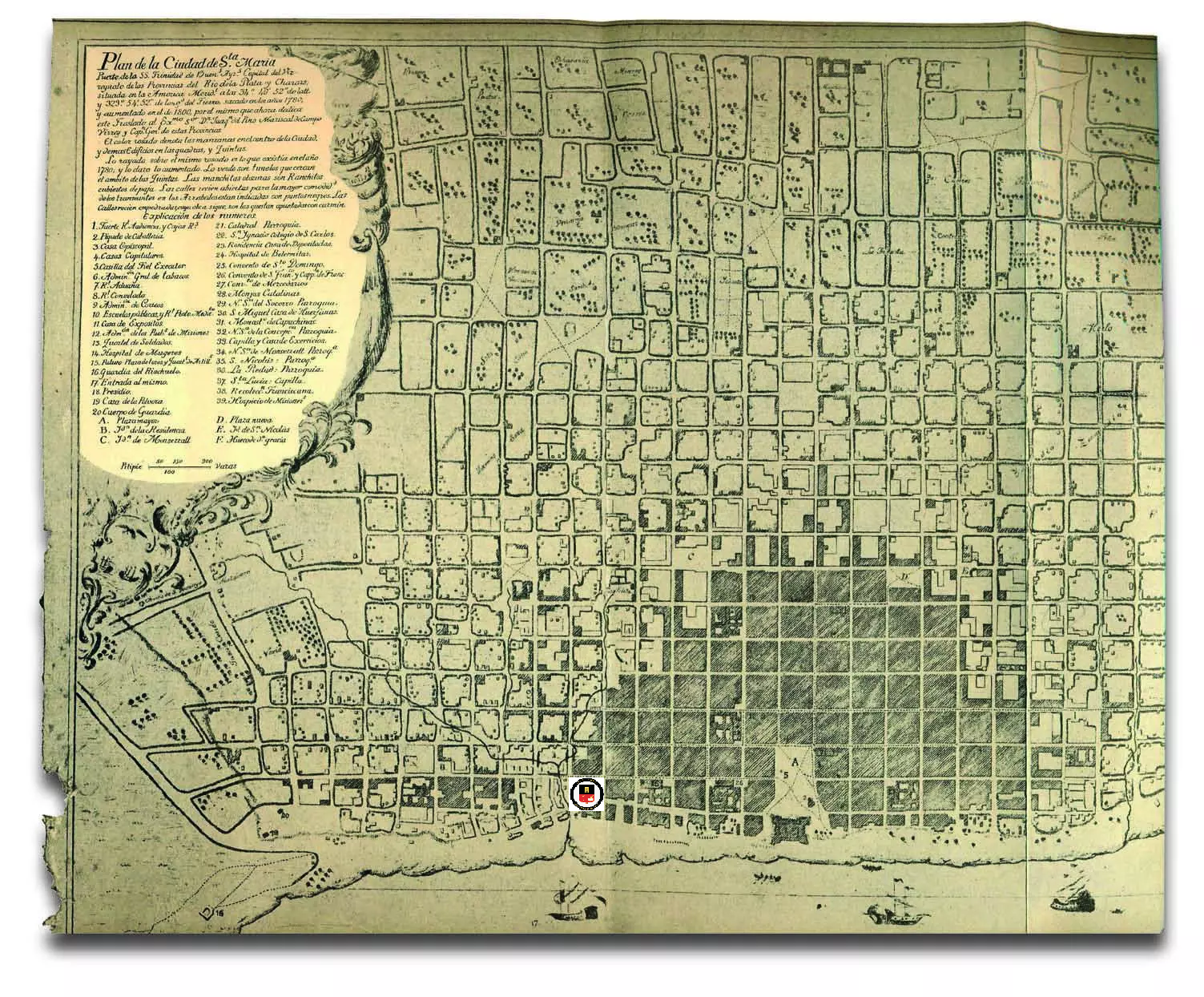 Plano Boneo, 1800